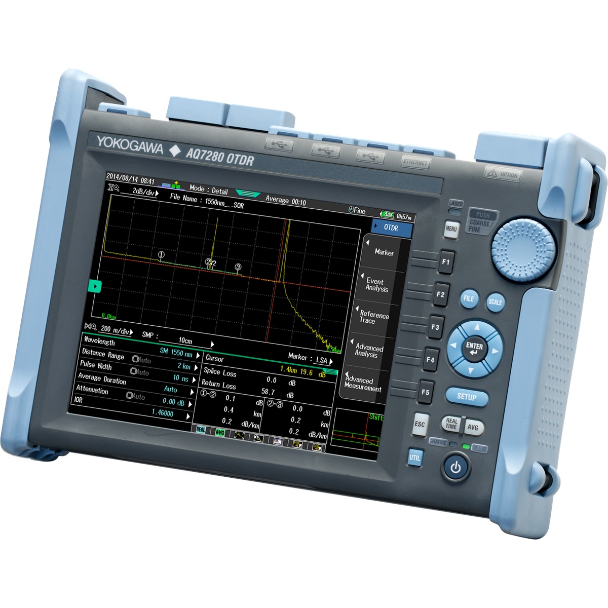 Yokogawa AQ7280 OTDR view 2